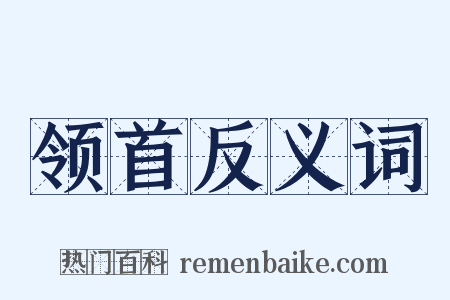 领首反义词是什么意思的图片